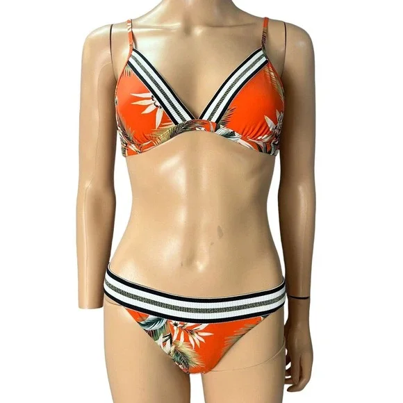Seafolly Swim New Seafolly Ocean Alley Bikini Set Tangello